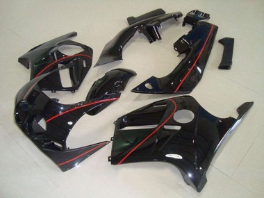 1988-1989 Honda CBR250RR MC19 Motorcycle Fairings - Glossy Black Red Line UK Manufacturers