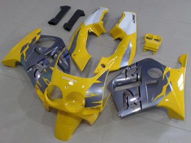 1988-1989 Honda CBR250RR MC19 Motorcycle Fairings - White Yellow Silver UK Manufacturers