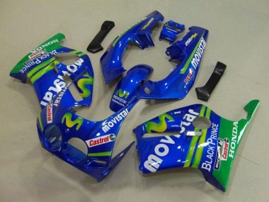 1988-1989 Honda CBR250RR MC19 Motorcycle Fairings - Blue Green White MoviStar Red Castrol UK Manufacturers