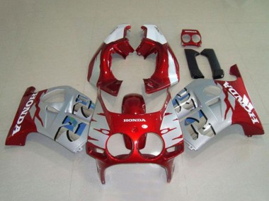 1988-1989 Honda CBR250RR MC19 Motorcycle Fairings - Silver White Red UK Manufacturers