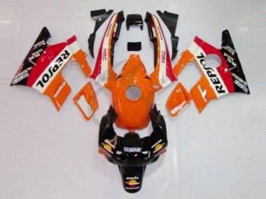 1991-1994 Honda CBR600 F2 Motorcycle Fairings - Orange White Red Glossy Black Repsol UK Manufacturers