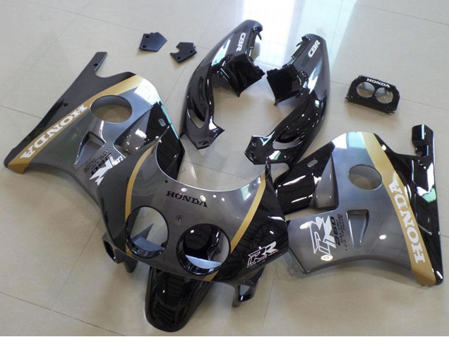 1990-1998 Honda CBR250RR MC22 Motorcycle Fairings - Grey Gold Glossy Black UK Manufacturers