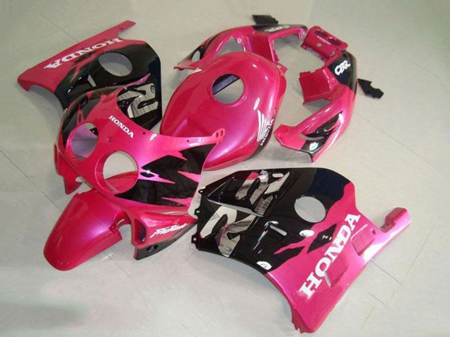 1990-1998 Honda CBR250RR MC22 Motorcycle Fairing - Pink Glossy Black UK Manufacturers