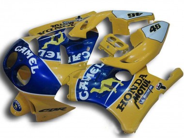 1990-1998 Honda CBR250RR MC22 Motorcycle Fairings - Yellow Blue Camel Motul UK Manufacturers