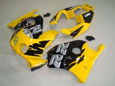 1990-1998 Honda CBR250RR MC22 Motorcycle Fairing - Yellow Glossy Black UK Manufacturers