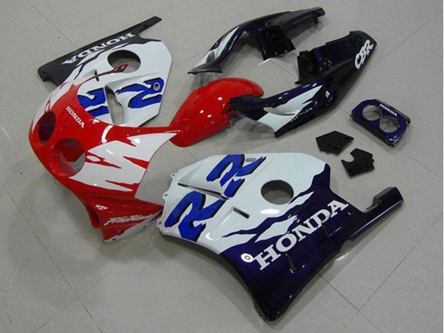 1990-1998 Honda CBR250RR MC22 Motorcycle Fairings - White Red Glossy Black UK Manufacturers