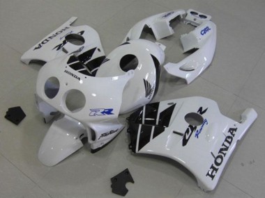 1990-1998 Honda CBR250RR MC22 Motorcycle Fairings - White Glossy Black UK Manufacturers