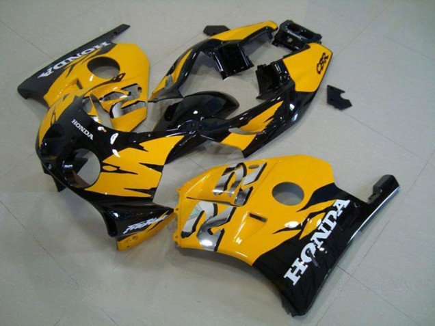 1990-1998 Honda CBR250RR MC22 Motorcycle Fairings - Yellow Glossy Black UK Manufacturers