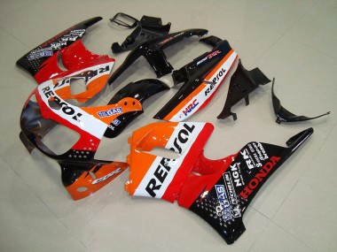 1994-1995 Honda CBR900RR 893 Motorcycle Fairings - Orange White Red Glossy Black HRC Repsol UK Manufacturers