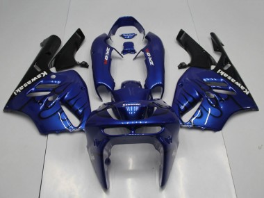 1994-1997 Kawasaki ZX9R Motorcycle Fairings - Blue Black Flame UK Manufacturers