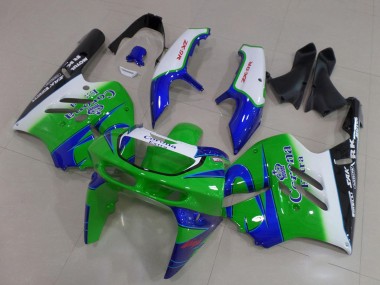 1994-1997 Kawasaki ZX9R Motorcycle Fairings - White Blue Green Black Corona Extra UK Manufacturers