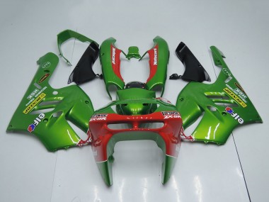 1994-1997 Kawasaki ZX9R Motorcycle Fairings - Green Red Elf Dunlop UK Manufacturers