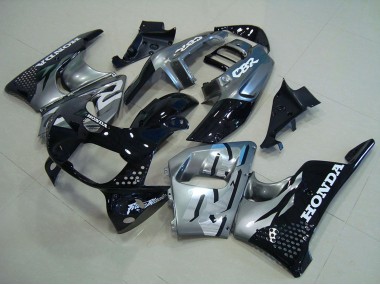 1996-1997 Honda CBR900RR 893 Motorcycle Fairings - Silver Glossy Black UK Manufacturers