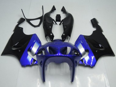 1996-2003 Kawasaki ZX7R Motorcycle Fairings - Blue Silver Glossy Black UK Manufacturers