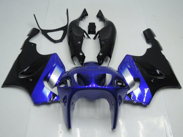 1996-2003 Kawasaki ZX7R Motorcycle Fairings - Blue Silver Glossy Black UK Manufacturers