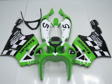 1996-2003 Kawasaki ZX7R Motorcycle Fairings - Green White Black 5 UK Manufacturers