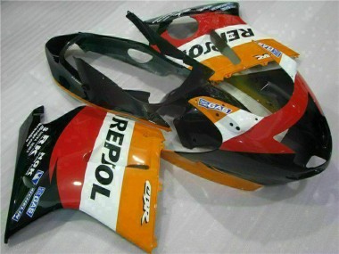 1996-2007 Honda CBR1100XX Blackbird Motorcycle Fairing - Orange White Red Glossy Black Repsol UK Manufacturers