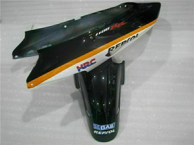 1996-2007 Honda CBR1100XX Blackbird Motorcycle Fairing - Orange White Red Glossy Black Repsol UK Manufacturers