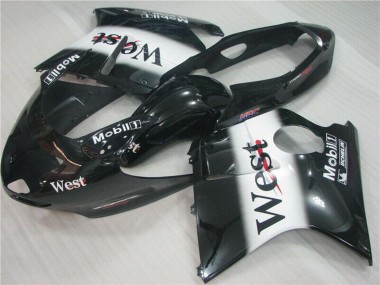 1996-2007 Honda CBR1100XX Blackbird Motorcycle Fairings - Glossy Black White West UK Manufacturers