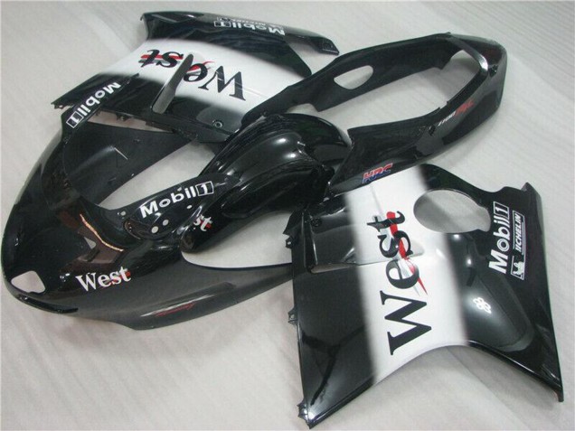 1996-2007 Honda CBR1100XX Blackbird Motorcycle Fairings - Glossy Black White West UK Manufacturers