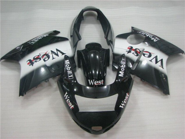 1996-2007 Honda CBR1100XX Blackbird Motorcycle Fairings - Glossy Black White West UK Manufacturers