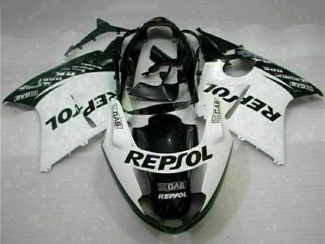 1996-2007 Honda CBR1100XX Blackbird Motorcycle Fairings - White Glossy Black Repsol UK Manufacturers