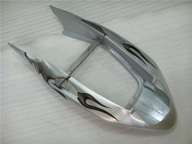 1996-2007 Honda CBR1100XX Blackbird Motorcycle Fairing - Silver Black Flame UK Manufacturers