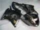 1996-2007 Honda CBR1100XX Blackbird Motorcycle Fairings - Glossy Black Silver Flame UK Manufacturers
