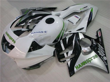 1995-1996 Honda CBR600 F3 Motorcycle Fairings - White Silver Green Hannspree UK Manufacturers