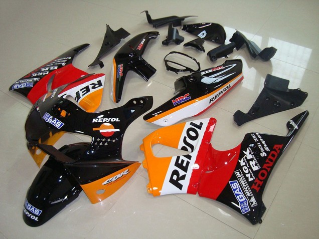 1998-1999 Honda CBR900RR 919 Motorcycle Fairings - Orange White Red Glossy Black Repsol UK Manufacturers