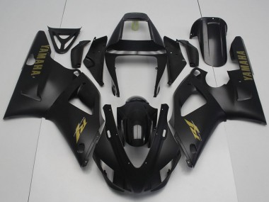 1998-1999 Yamaha YZF R1 Motorcycle Fairings - Glossy Black Matte Black Gold UK Manufacturers