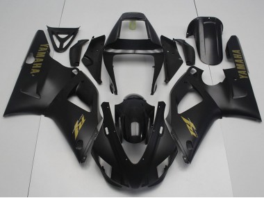 1998-1999 Yamaha YZF R1 Motorcycle Fairings - Glossy Black Matte Black Gold UK Manufacturers