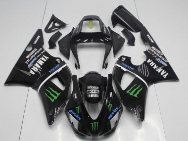 1998-1999 Yamaha YZF R1 Motorcycle Fairings - Glossy Black Blue Green Motul Monster Drink UK Manufacturers