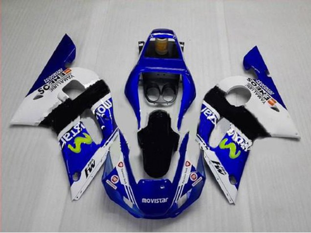 1998-2002 Yamaha YZF R6 Motorcycle Fairings - White Blue Black MoviStar ENEOS Yamalube UK Manufacturers