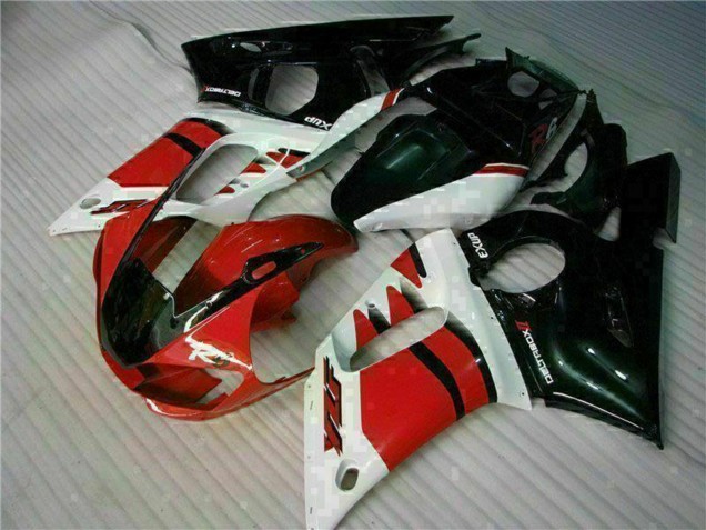 1998-2002 Yamaha YZF R6 Motorcycle Fairing - White Red Glossy Black UK Manufacturers