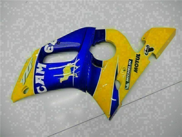1998-2002 Yamaha YZF R6 Motorcycle Fairings - Yellow Blue White Camel Motul UK Manufacturers
