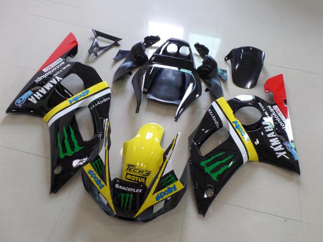 1998-2002 Yamaha YZF R6 Motorcycle Fairings - Glossy Black Yellow Red Green Motul Monster UK Manufacturers