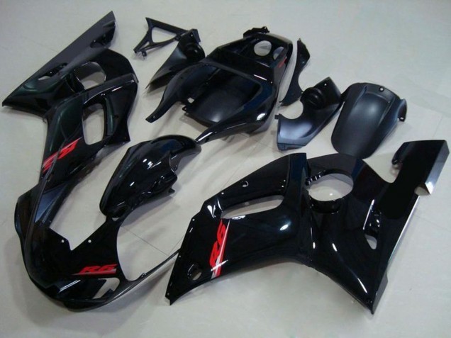 1998-2002 Yamaha YZF R6 Motorcycle Fairings - Glossy Black Red Decal UK Manufacturers