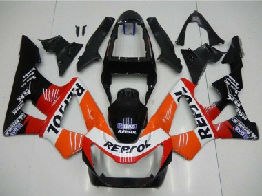 2000-2001 Honda CBR900RR 929RR Motorcycle Fairings - Orange White Red Glossy Black Repsol UK Manufacturers