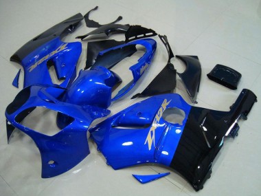 2000-2001 Kawasaki ZX12R Motorcycle Fairings - Blue Glossy Black UK Manufacturers
