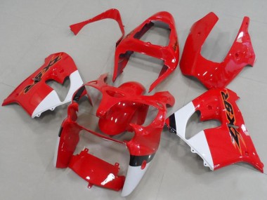 2000-2001 Kawasaki ZX9R Motorcycle Fairings - Red White UK Manufacturers