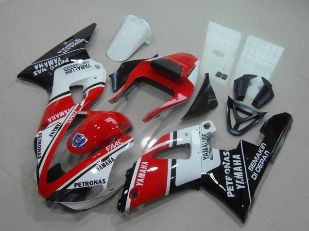 2000-2001 Yamaha YZF R1 Motorcycle Fairings - Red White Glossy Black Petronas Yamalube UK Manufacturers