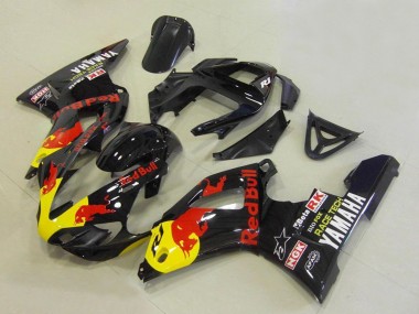 2000-2001 Yamaha YZF R1 Motorcycle Fairings - Glossy Black Yellow Red Bull UK Manufacturers