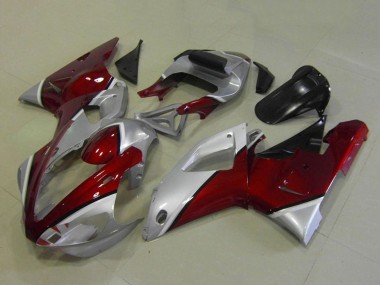2000-2001 Yamaha YZF R1 Motorcycle Fairings - Silver Maroon Red UK Manufacturers