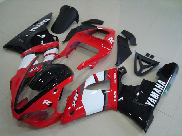 2000-2001 Yamaha YZF R1 Motorcycle Fairings - Red White Glossy Black UK Manufacturers