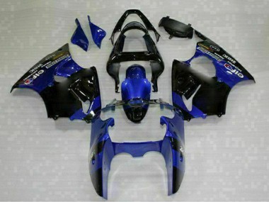 2000-2002 Kawasaki ZX6R Motorcycle Fairings - Blue Glossy Black Elf Bridgestone UK Manufacturers