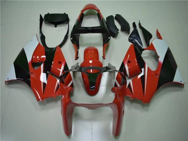 2000-2002 Kawasaki ZX6R Motorcycle Fairings - White Red Glossy Black UK Manufacturers