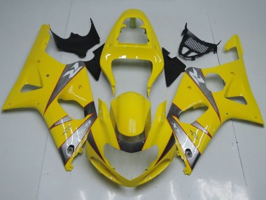 2000-2002 Suzuki GSXR 1000 Motorcycle Fairings - Yellow Silver Grey UK Manufacturers