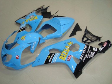 2000-2002 Suzuki GSXR 1000 Motorcycle Fairings - Light Blue Yellow Black Rizla UK Manufacturers