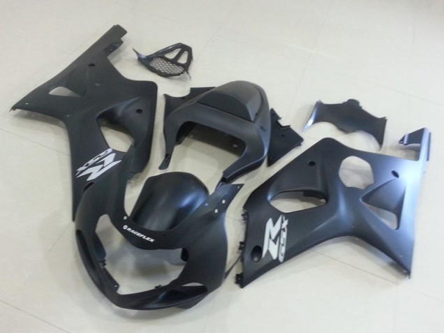 2000-2002 Suzuki GSXR 1000 Motorcycle Fairings - Matte Black Silver Decal UK Manufacturers